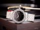 Perfect Replica Piaget Rose Gold Diamond Bezel Black On White Dial 40mm Watch (4)_th.jpg